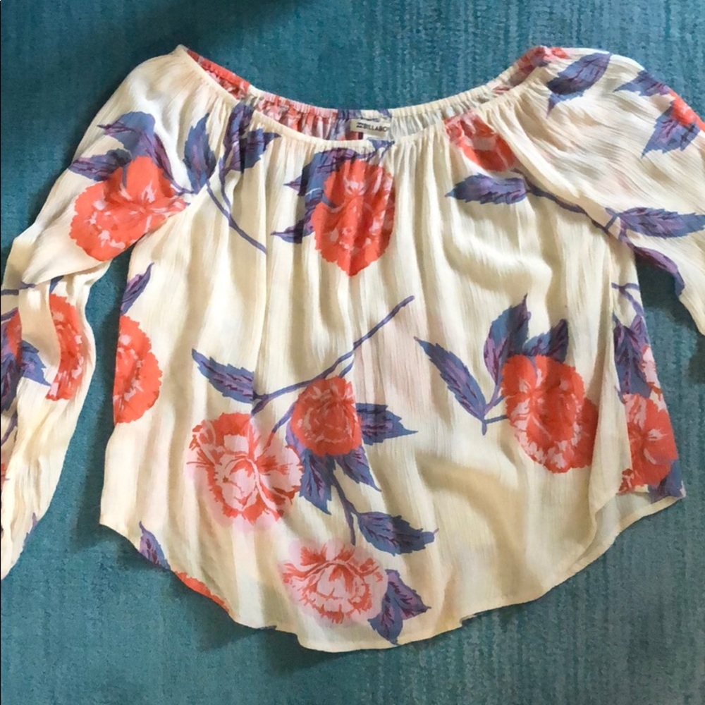 Billabong off the shoulder floral top